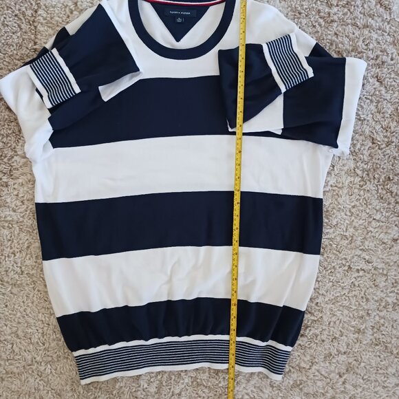 Tommy Hilfiger Men's Knit Crew-Neck Pullover Sweater Blue White Size X Large - Picture 7 of 7